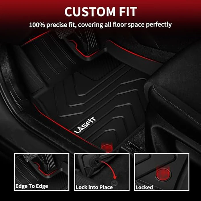 LASFIT Floor Mats for Mazda CX-5 2017-2024 2025,Dual Anti-Slip & Deep Dish Custom All Weather TPE Waterproof Car Mat for Mazda CX-5 2017-2025 Accessories,5+ Years Lifespan by LASFIT - Image 2