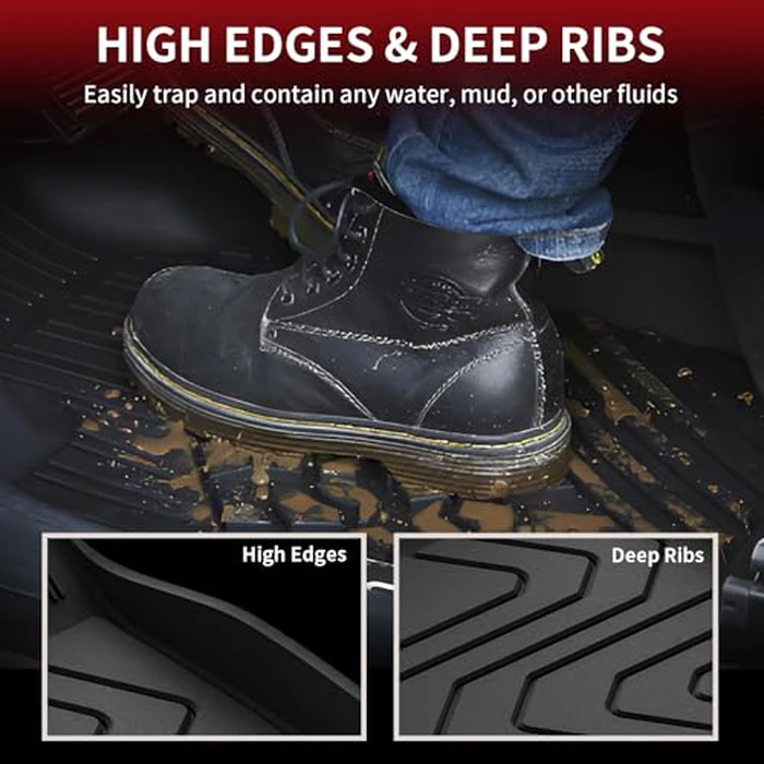 LASFIT Floor Mats for Mazda CX-5 2017-2024 2025,Dual Anti-Slip & Deep Dish Custom All Weather TPE Waterproof Car Mat for Mazda CX-5 2017-2025 Accessories,5+ Years Lifespan by LASFIT - Image 5