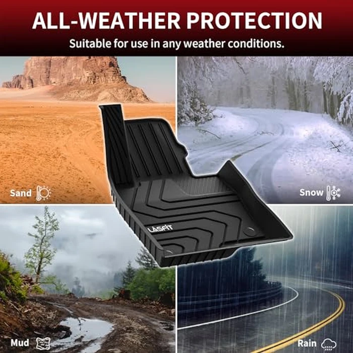 LASFIT Floor Mats for Mazda CX-5 2017-2024 2025,Dual Anti-Slip & Deep Dish Custom All Weather TPE Waterproof Car Mat for Mazda CX-5 2017-2025 Accessories,5+ Years Lifespan by LASFIT - Image 6