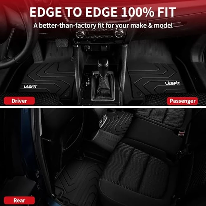 LASFIT Floor Mats for Mazda CX-5 2017-2024 2025,Dual Anti-Slip & Deep Dish Custom All Weather TPE Waterproof Car Mat for Mazda CX-5 2017-2025 Accessories,5+ Years Lifespan by LASFIT - Image 8