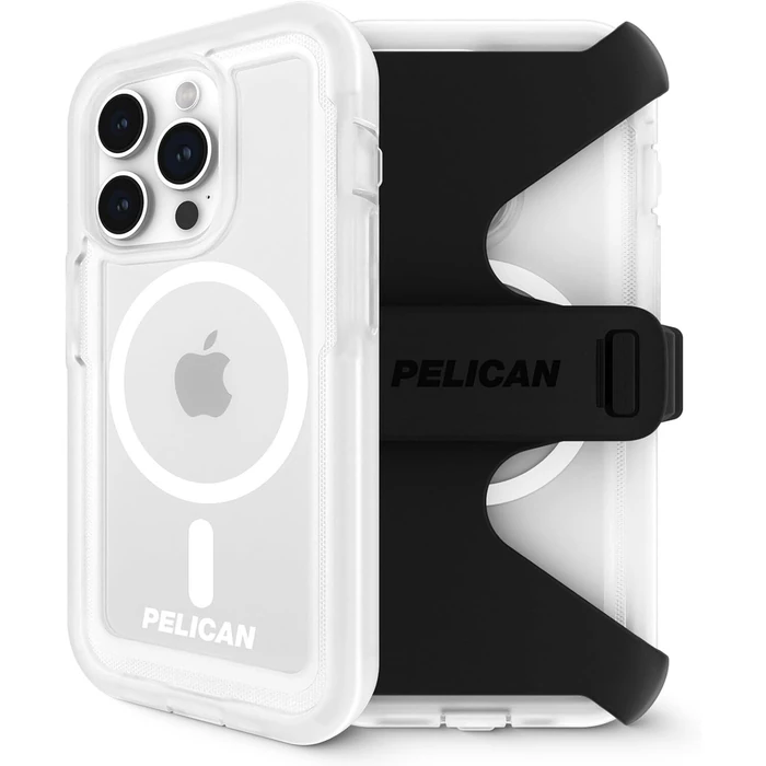 Pelican Voyager Phone Case + Holster with MagSafefor iPhone 15 Pro Max - Clear by Pelican - Refurbished - Excellent condition - US$38.84
