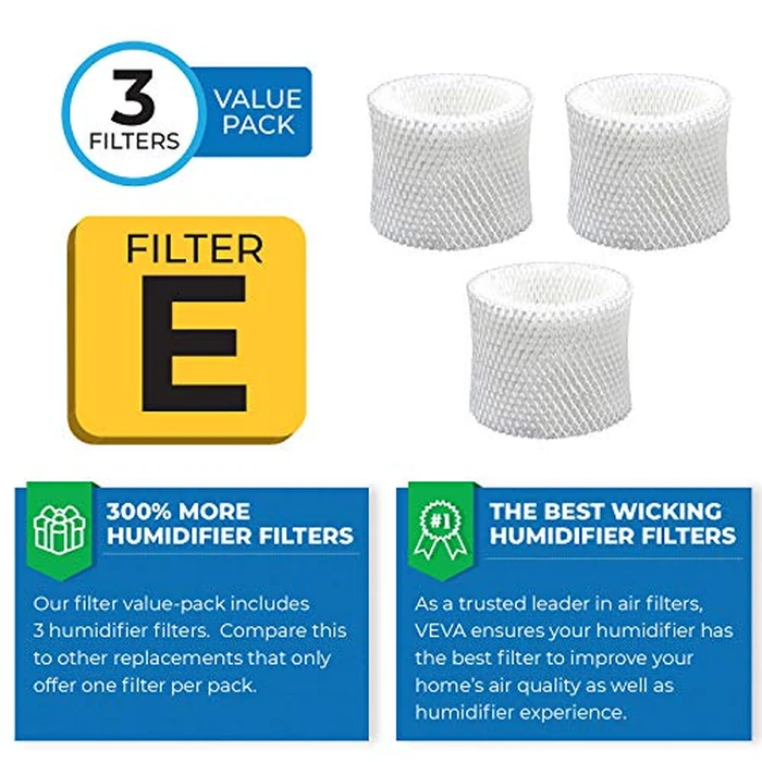 VEVA 3-Pack Premium Humidifier Filters - Replacement for HW Filter E, HC-14, HCM-6009, HCM-6011, HEV680, HEV685 Series, Long-Lasting by VEVA - Image 3