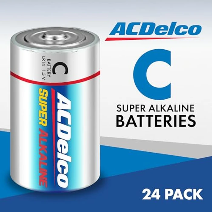 ACDelco 24-Count C Batteries, Maximum Power Super Alkaline Battery for Home and Office, 7-Year Shelf Life, Recloseable Packaging by Powermax - Image 2