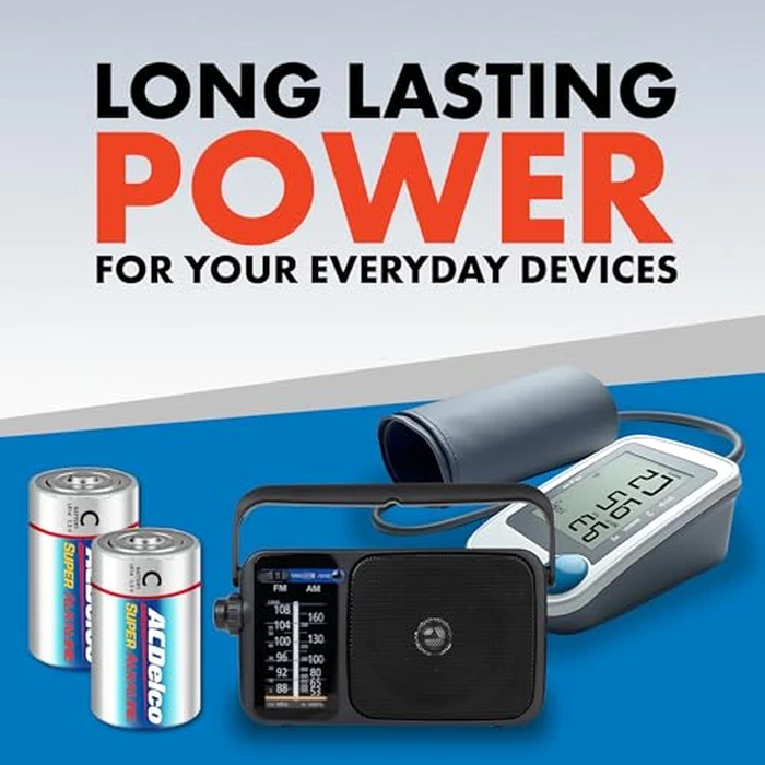 ACDelco 24-Count C Batteries, Maximum Power Super Alkaline Battery for Home and Office, 7-Year Shelf Life, Recloseable Packaging by Powermax - Image 5
