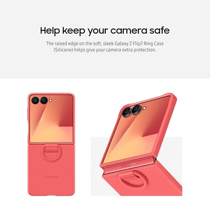 Samsung Galaxy Z Flip7 Official Ring Phone Case Silicone, Easy to Carry, Soft, Sleek, US Version, Navy by Samsung - Image 4