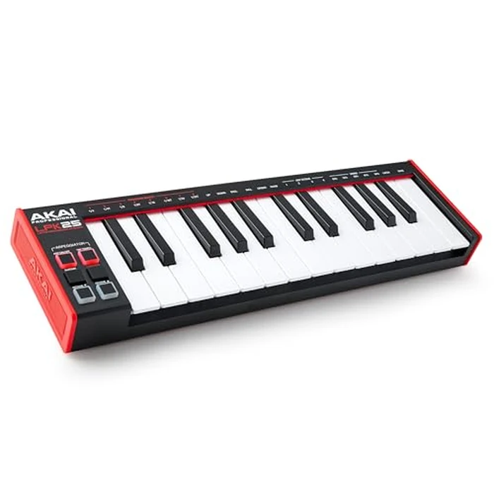 Akai Professional LPK25 - USB MIDI Keyboard Controller with 25 Responsive Synth Keys for Mac and PC, Arpeggiator and Music Production Software,black by Akai Professional - Used - Very Good condition - US$50.98