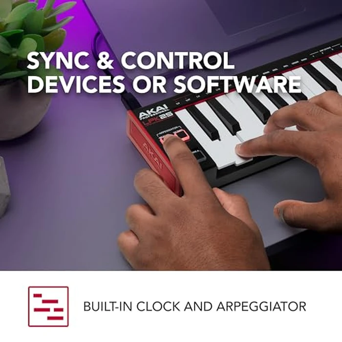 Akai Professional LPK25 - USB MIDI Keyboard Controller with 25 Responsive Synth Keys for Mac and PC, Arpeggiator and Music Production Software,black by Akai Professional - Image 3