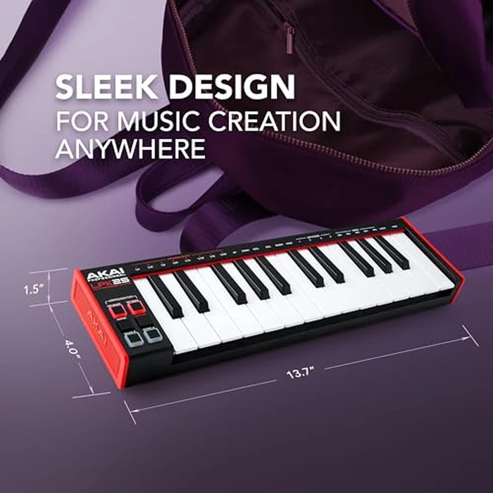 Akai Professional LPK25 - USB MIDI Keyboard Controller with 25 Responsive Synth Keys for Mac and PC, Arpeggiator and Music Production Software,black by Akai Professional - Image 6