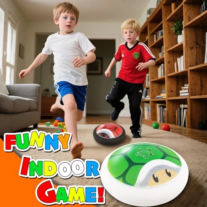 Glückpa 2 Pack Hover Soccer Ball, LED Light Up Air Floating Soccer, Soft Foam Bumpers, Indoor Soccer Toys Games for Boys Age 3-12, Kids Christmas Birthday Gifts by Glückpa - Image 2