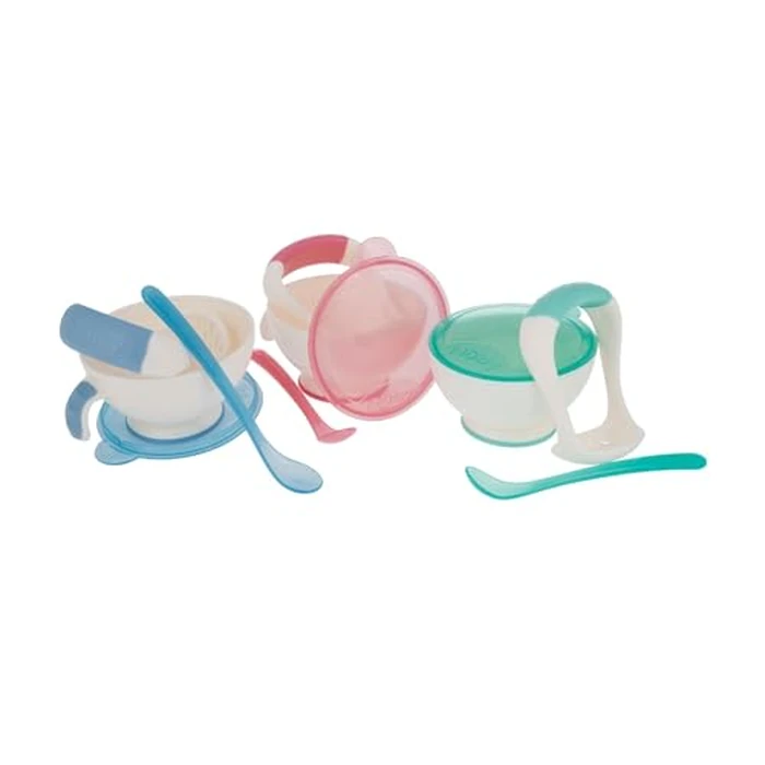 Nuby Garden Fresh Mash N' Feed Bowl with Spoon and Food Masher, Colors May Vary by Nuby - Used - Like New condition - US$8.42