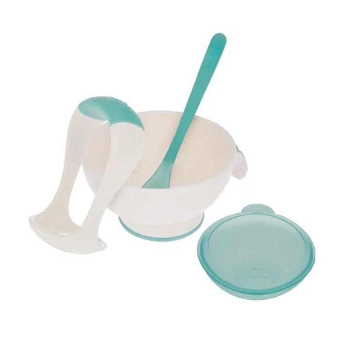 Nuby Garden Fresh Mash N' Feed Bowl with Spoon and Food Masher, Colors May Vary by Nuby - Image 2