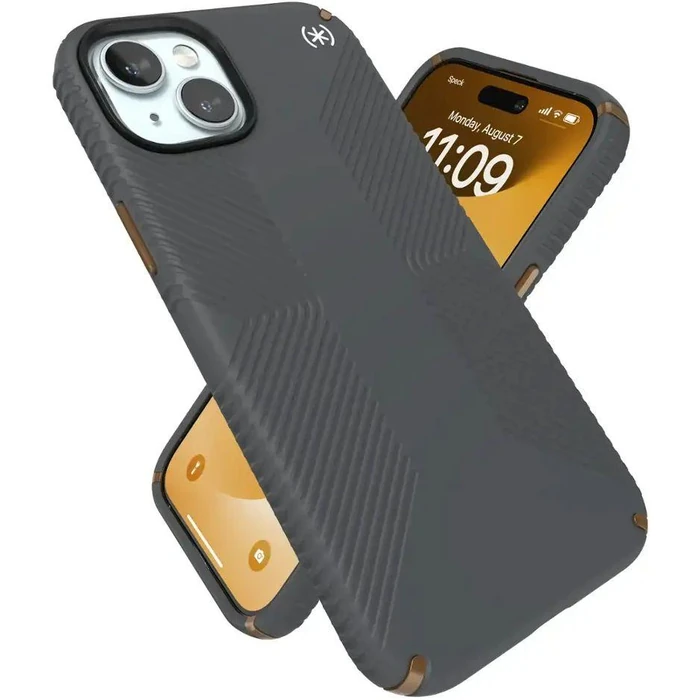 Speck Presidio2 Grip Phone Case with MagSafe for iPhone 14 Plus | iPhone 15 Plus - Charcoal Gray by Speck - Refurbished - Brand New condition - US$26.98
