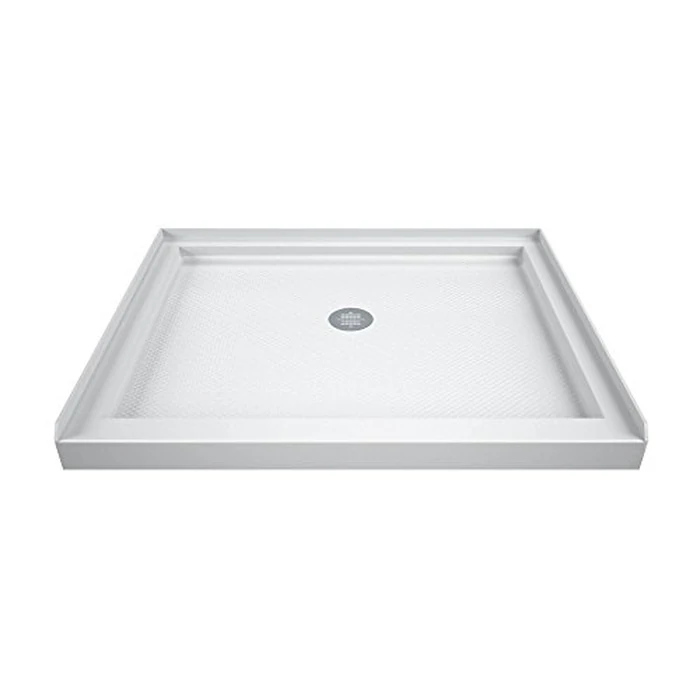 DreamLine SlimLine 32 in. D x 32 in. W x 2 3/4 in. H Center Drain Single Threshold Shower Base in White, DLT-1132320 by DreamLine - Image 1