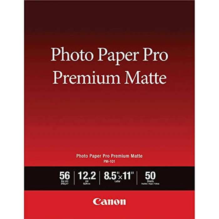 Canon Premium Photo Paper, Matte, 8.5 x 11-Inch (50 Sheets/Package) by Canon - Used - Acceptable condition