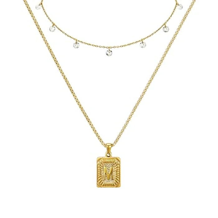Nododugs Alphabet Necklace from A to Z Three-Tier (Letter M) by Nododugs - Image 1
