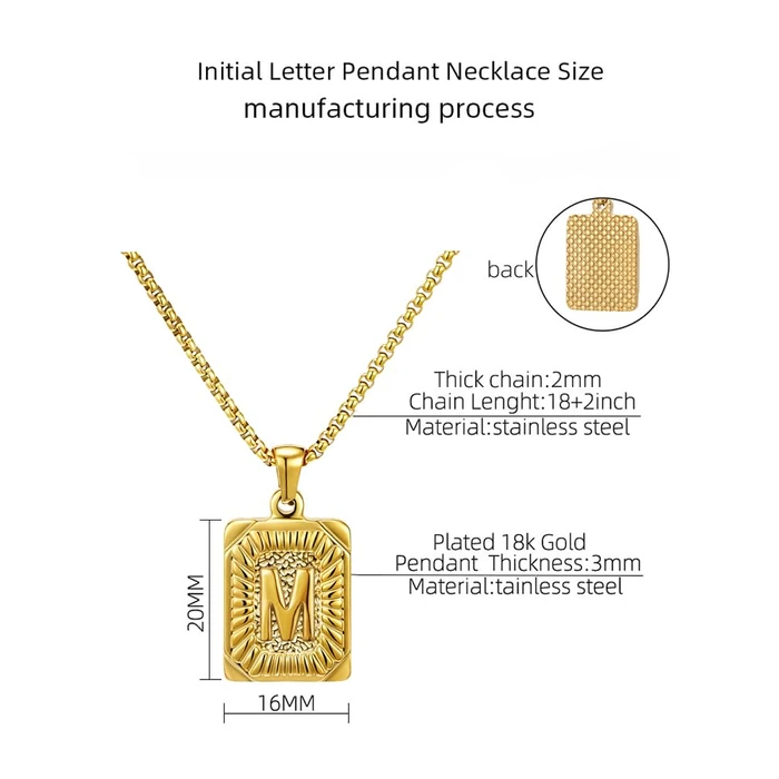 Nododugs Alphabet Necklace from A to Z Three-Tier (Letter M) by Nododugs - Image 2