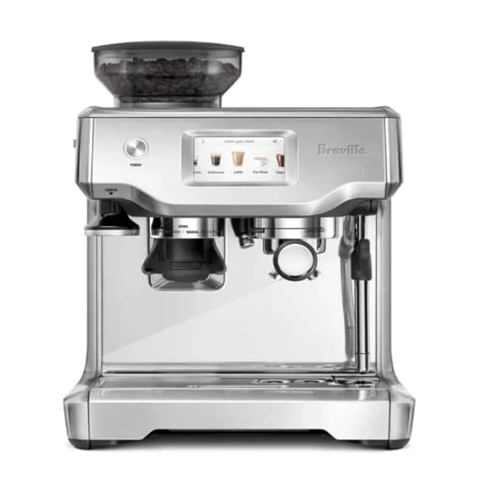 Breville the Barista Touch Espresso Machine with Grinder & Auto Milk Frother, Espresso Maker with Touchscreen & Seconds Heat Up, Cappuccino & Latte Machine for Home, BES880BSS, Brushed Stainless Steel by Breville - Used - Like New condition