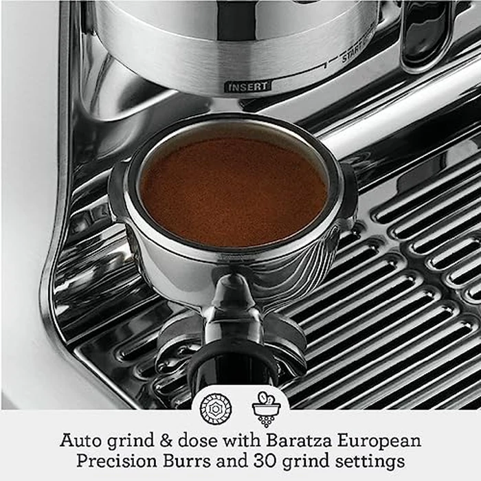 Breville the Barista Touch Espresso Machine with Grinder & Auto Milk Frother, Espresso Maker with Touchscreen & Seconds Heat Up, Cappuccino & Latte Machine for Home, BES880BSS, Brushed Stainless Steel by Breville - Image 4
