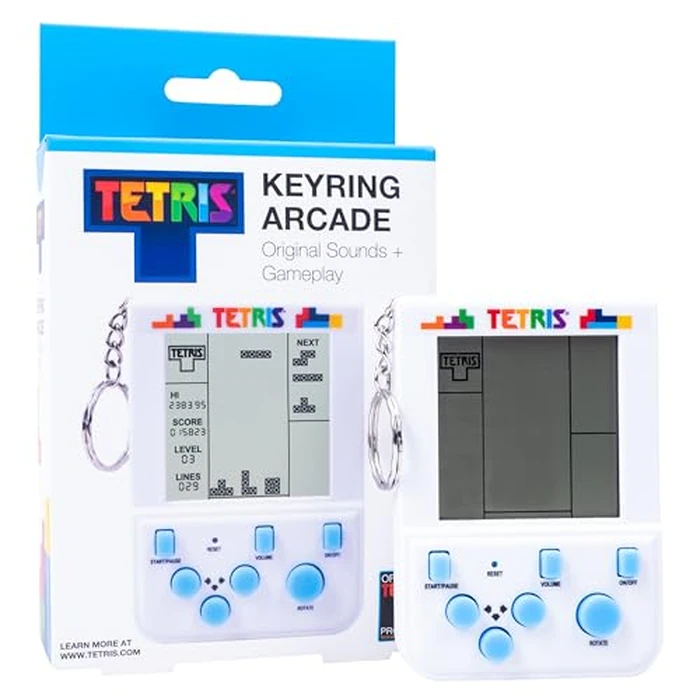 Tetris Keyring Handheld Arcade Game - Officially Licensed Mini Retro Console with LCD Screen, Sounds & 2 Game Modes - Portable Classic Puzzle Toy, Travel Gift, Retro Gamer. Officially Licensed. by Fizz Creations - Image 2