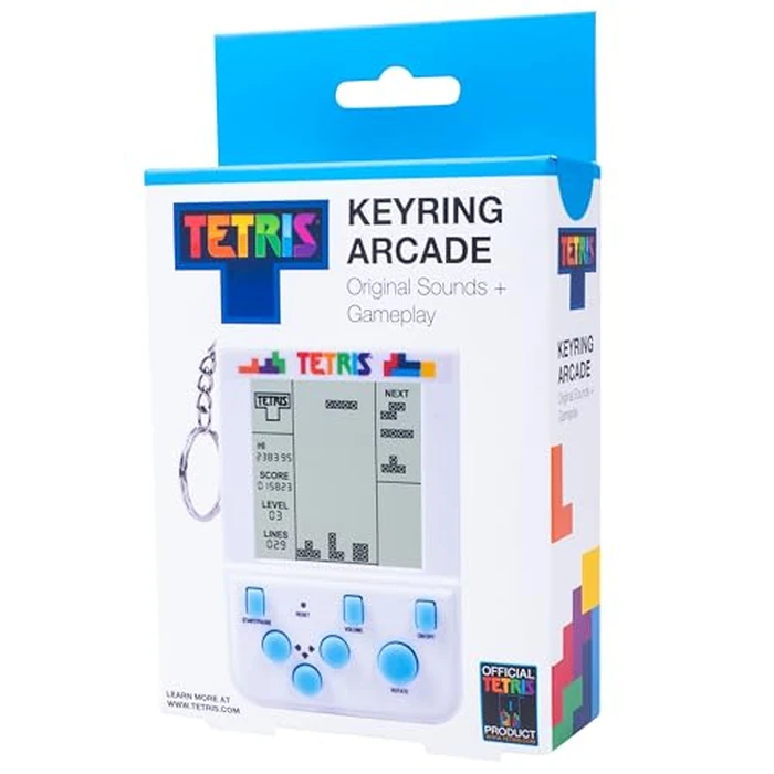Tetris Keyring Handheld Arcade Game - Officially Licensed Mini Retro Console with LCD Screen, Sounds & 2 Game Modes - Portable Classic Puzzle Toy, Travel Gift, Retro Gamer. Officially Licensed. by Fizz Creations - Image 5