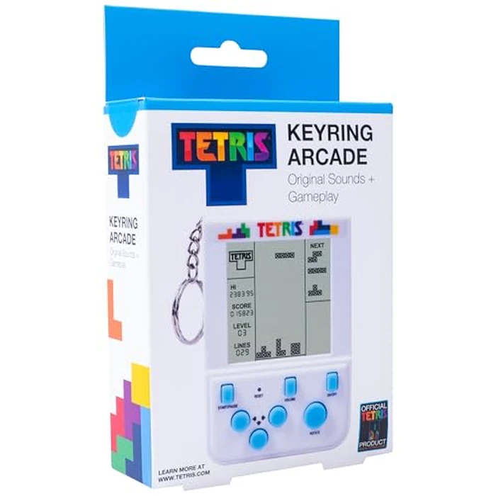 Tetris Keyring Handheld Arcade Game - Officially Licensed Mini Retro Console with LCD Screen, Sounds & 2 Game Modes - Portable Classic Puzzle Toy, Travel Gift, Retro Gamer. Officially Licensed. by Fizz Creations - Image 6