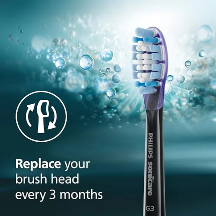 Philips Sonicare G3 Two-in-One - Genuine Replacement Electric Toothbrush Heads for Plaque Control and Gum Care, 2 Brush Head Pack Up to 6 Month Supply, Black, HX9052/95 by Philips Sonicare - Image 9