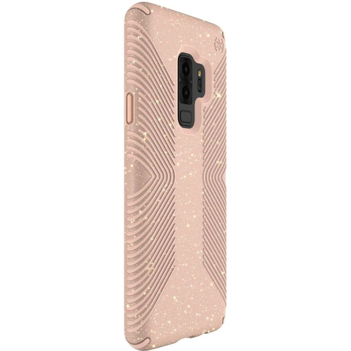 Speck Presidio Grip+ Glitter Hard Phone Case for Samsung Galaxy S9+ - Bella Pink/Glitter/Peach by Speck - Image 3
