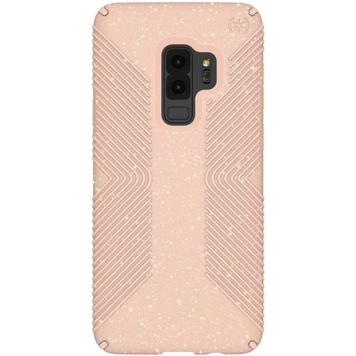 Speck Presidio Grip+ Glitter Hard Phone Case for Samsung Galaxy S9+ - Bella Pink/Glitter/Peach by Speck - Image 2