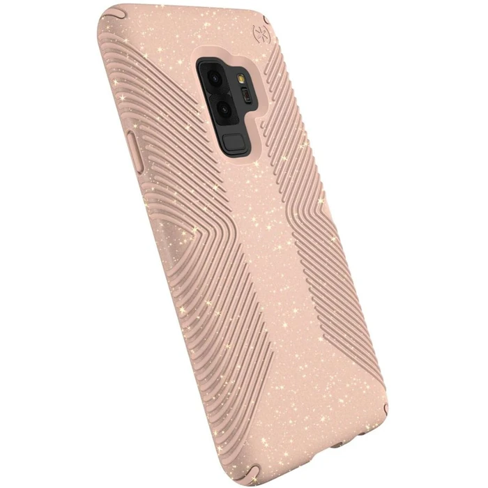 Speck Presidio Grip+ Glitter Hard Phone Case for Samsung Galaxy S9+ - Bella Pink/Glitter/Peach by Speck - Refurbished - Brand New condition - US$8.88