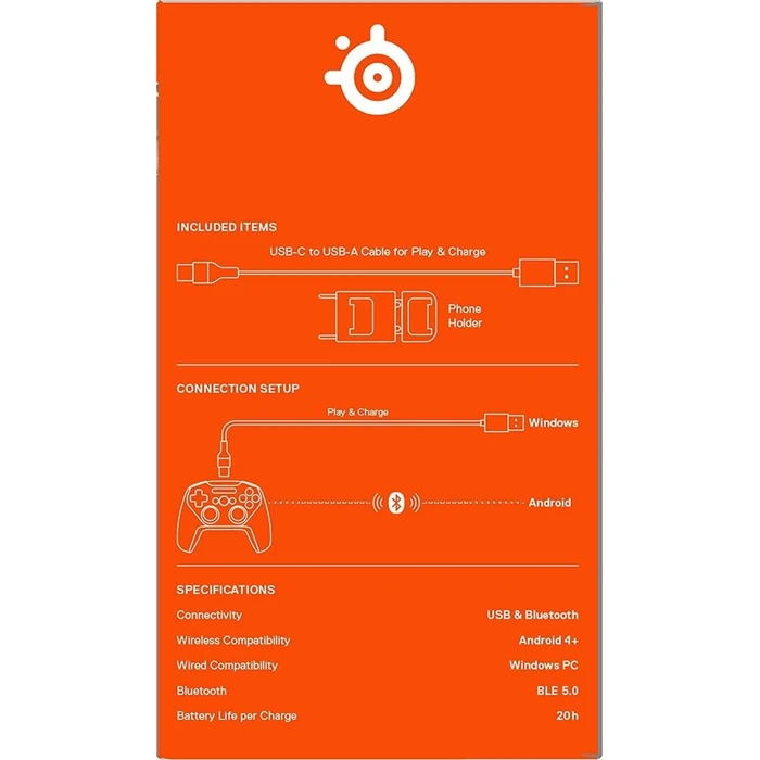 SteelSeries Stratus+ Bluetooth Gaming Controller for Android & Windows - Black by SteelSeries - Image 4