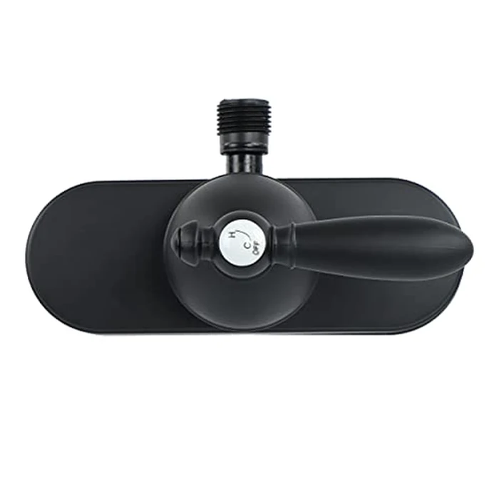 Empire Faucets U-YSL53BMTLVR-E 4" Single Lever Shower Valve with Decorative Lever Handle & Vacuum Breaker - Black Matte by Empire Faucets - Image 2