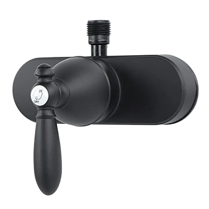 Empire Faucets U-YSL53BMTLVR-E 4" Single Lever Shower Valve with Decorative Lever Handle & Vacuum Breaker - Black Matte by Empire Faucets - Image 3