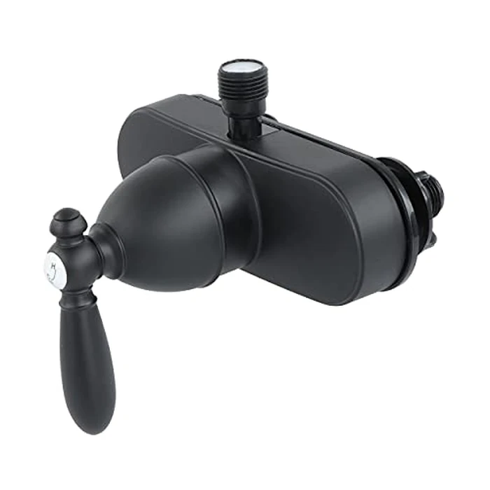 Empire Faucets U-YSL53BMTLVR-E 4" Single Lever Shower Valve with Decorative Lever Handle & Vacuum Breaker - Black Matte by Empire Faucets - Image 5