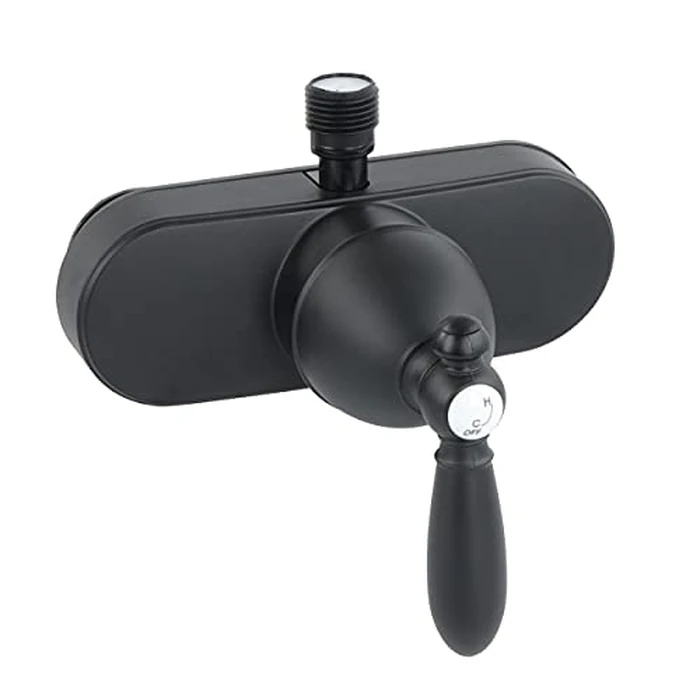 Empire Faucets U-YSL53BMTLVR-E 4" Single Lever Shower Valve with Decorative Lever Handle & Vacuum Breaker - Black Matte by Empire Faucets - Image 6