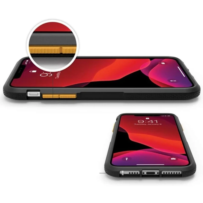 Griffin Survivor Endurance Phone Case for Apple iPhone 11 Pro Max - Black/Citrus by Griffin - Image 4