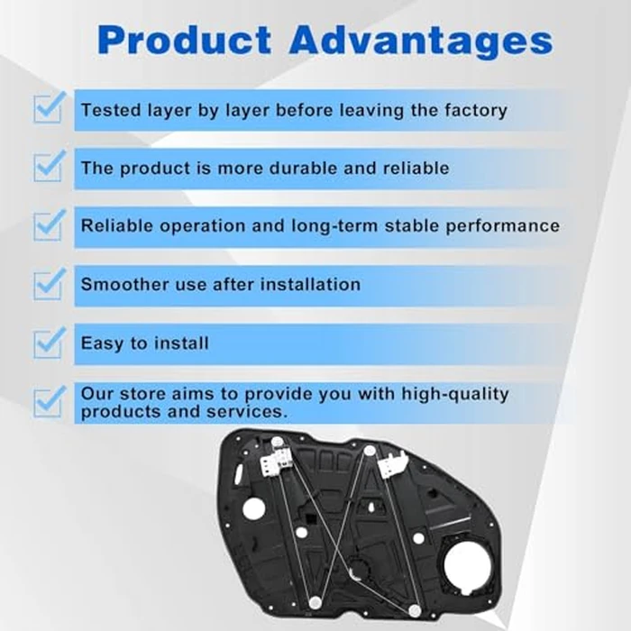 SecosAutoparts Front Right Side Power Window Regulator with Panel w/o Motor, Compatible with Kia Optima 2016-2021 Replace# 82481D4000 82481-D4000 by SecosAutoparts - Image 5