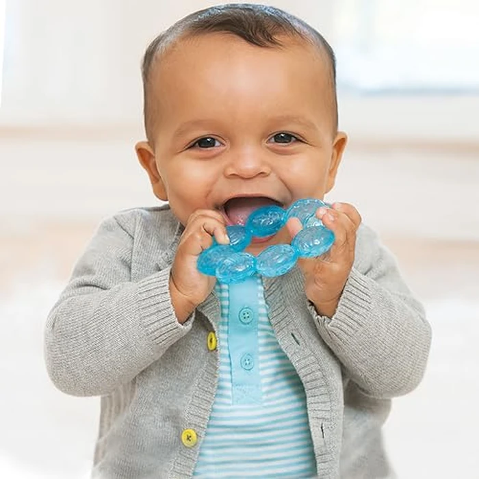 Infantino Water Teethers - Sensory Exploration, Teething, Cooling & Massaging Relief for Sore Gums, Lime & Blue, 3-Pack by Infantino - Image 2