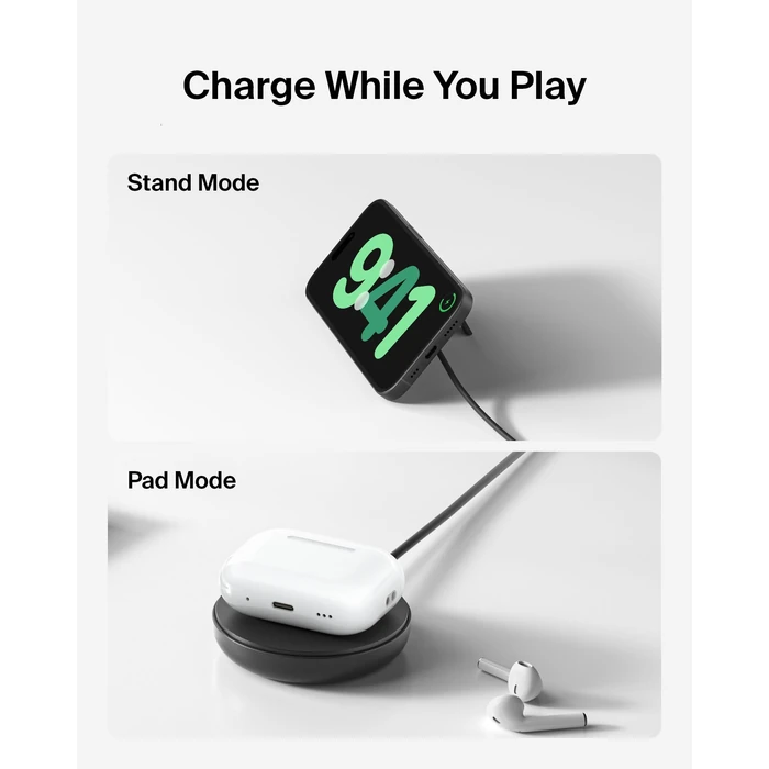Belkin Magnetic Wireless Charging Pad 15W w/Pop-Up Stand - MagSafe-Compatible Qi2-Certified Wireless Charger for iPhone 17 Series, Samsung Galaxy S25 Series, AirPods (No PSU) - Black by Belkin - Image 6