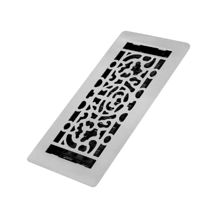 Decor Grates LFGS410-NKL Feng Shui *NEW* Low Profile Floor Register, 4x10 Inches, Brushed Nickel by Decor Grates - Image 1