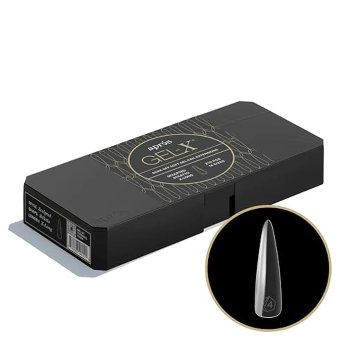APRÉS Gel-X(R) Stiletto Box of Nail Tips | 280 Soft Gel Nail Tips, 14 Sizes 00-9 | Half-sizes Included (Sculpted Stiletto Extra Long, 280 Count) by APRÉS - Image 2