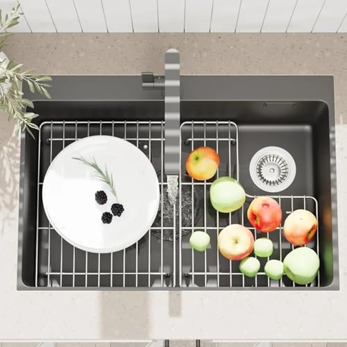 Sink Protector for Kohler K6449-ST Whitehaven, Stainless Steel Sink Rack Replacement for Kohler Whitehaven Farmhouse Cairn K-5826 and K-5827 Bottom Racks by SUZLON - Image 4