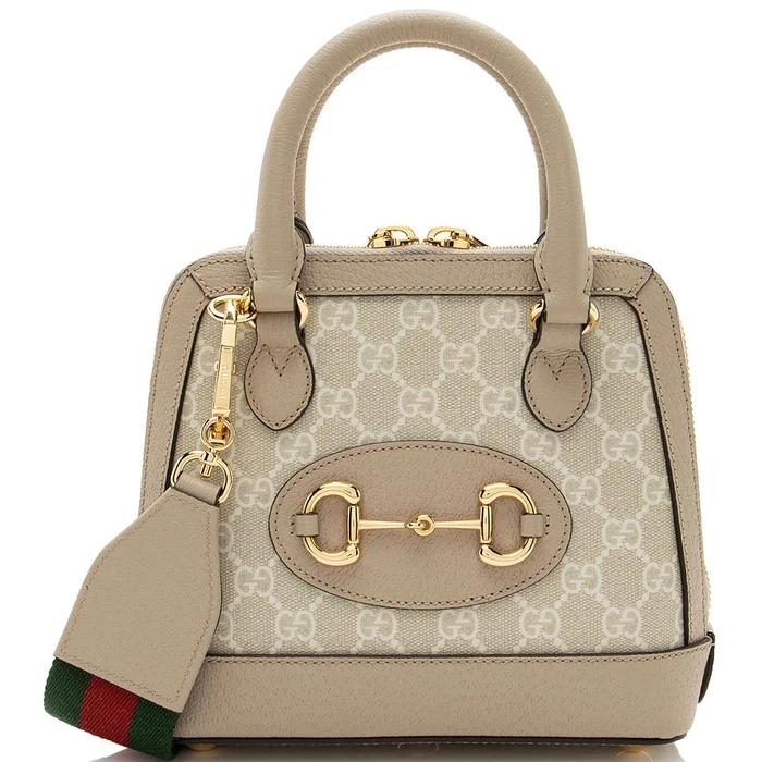 Gucci GG Canvas Horsebit 1955 Mini Satchel - Coated Canvas - Beige by Gucci - Image 1