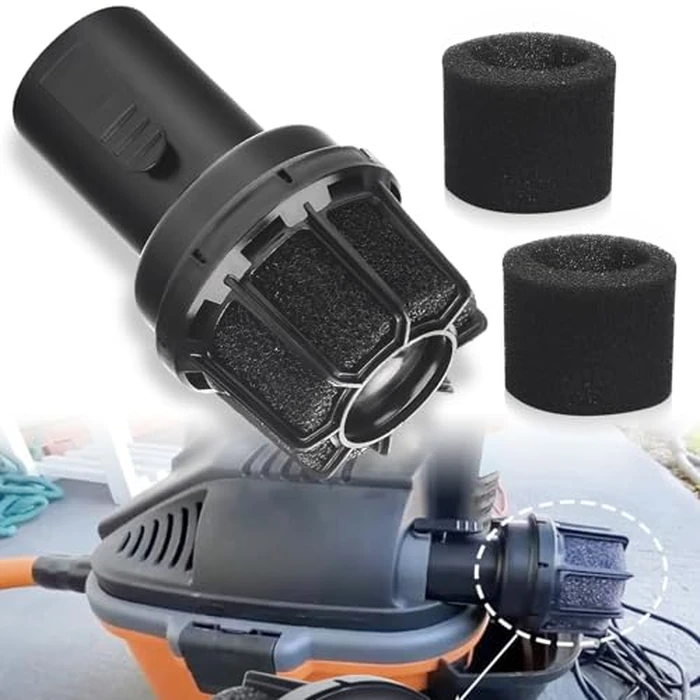Muffler Diffuser Wet/Dry Vac Attachment 2-1/2 Inch for Craftsman Shop Vacuums Diffuser, CMXZVBE38660 Muffler Diffuser Attachments, W/ 2-Pcs Sponge, Black. by AMTHKNO - Used - Acceptable condition - CA$11.76