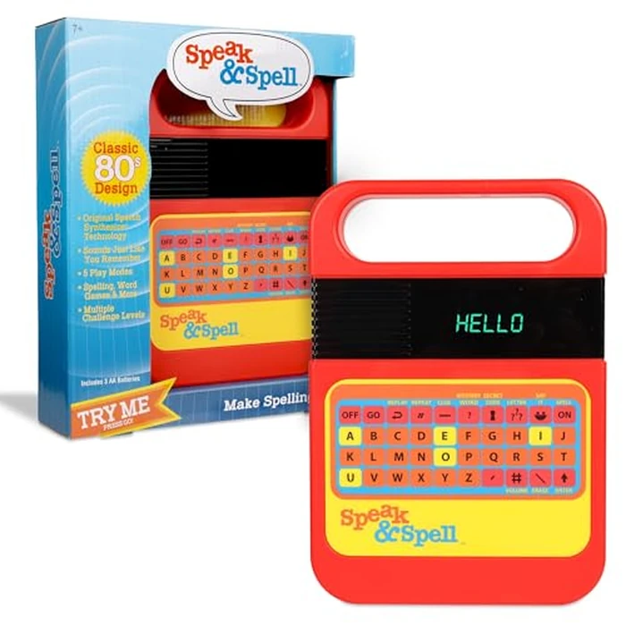 Speak & Spell Electronic Game - Educational Learning Toy, Spelling Games, 80s Retro Handheld Arcade, Autism Toys, Activity for Boys, Girls, Toddler, Ages 7+ by Basic Fun - Used - Acceptable condition