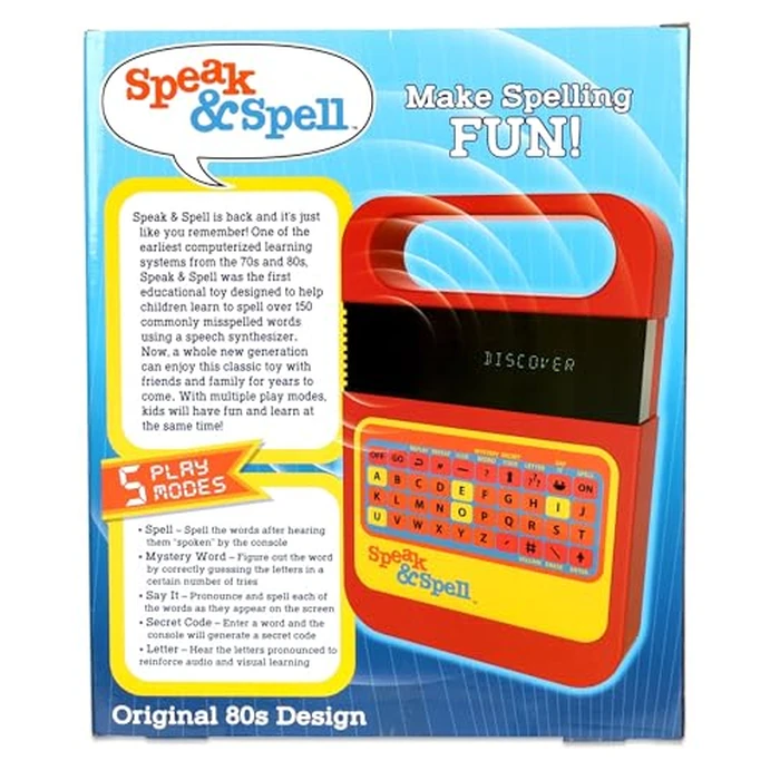 Speak & Spell Electronic Game - Educational Learning Toy, Spelling Games, 80s Retro Handheld Arcade, Autism Toys, Activity for Boys, Girls, Toddler, Ages 7+ by Basic Fun - Image 4