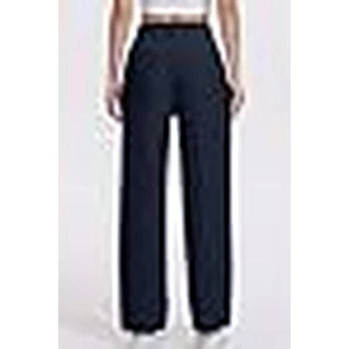 QINSEN Wide Leg Dress Pants for Women High Waisted Wrinkle Free Work Pants with Pockets Casual Slack Navy Blue M (28.5" Inseam) by QINSEN - Image 6