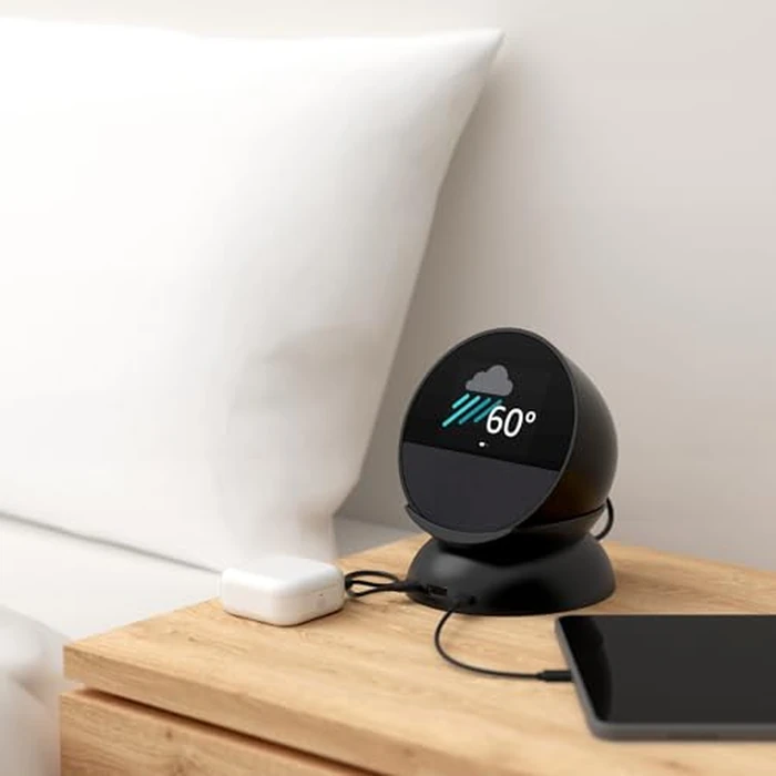 Made for Amazon Stand with USB-C and USB-A Charging Ports for Echo Spot (2024 Release) by Mission Cables - Image 5