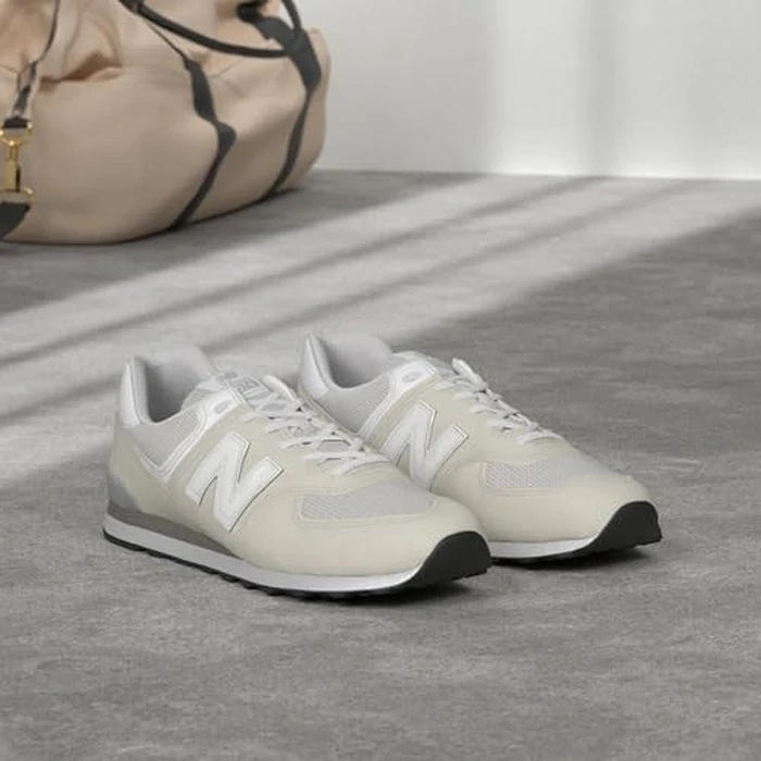 New Balance womens 574 Core Sneaker, Nimbus Cloud/White, 7 US by New Balance - Image 3
