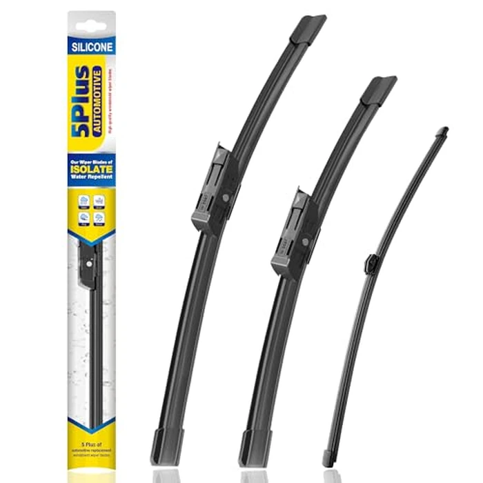 5 PLUS(R) Silicone Windshield Wipers Replacement for 2018-2024 Audi Q5 Wiper Blades(Set of 3),Automotive Replacement Windshield Wiper Blades For My Car-24"/20"/15" by 5 PLUS - Used - Acceptable condition - CA$20.48