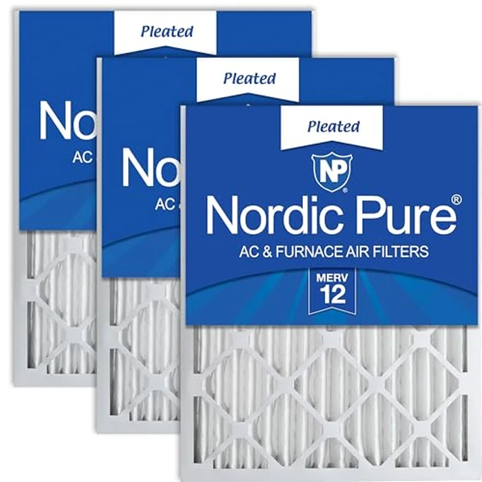 Nordic Pure 16x25x2 (15 1/2 x 24 1/2 x 1 3/4) Pleated MERV 12 Air Filters 3 Pack by Nordic Pure - Used - Very Good condition
